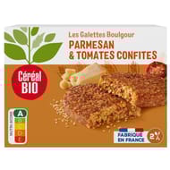 Céréal bio galettes boulghour de blé parmesan et tomates confites sans viande 200g