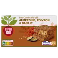 Céréal bio carré blé aubergine poivron basilic 200g