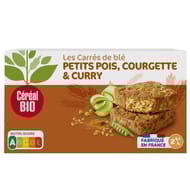 Céréal bio tendres carrés de blé courgettes curry 200g
