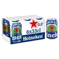 Heineken bière blonde 0.0% vol boite 6x33cl