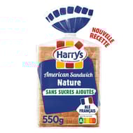 Harrys american sandwich nature sans sucre ajoutés 14 tranches 550g
