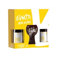 Coffret levrette blonde 2x33cl + 1 verre 5.7%vol