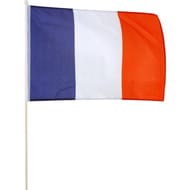 Drapeau français sur baton