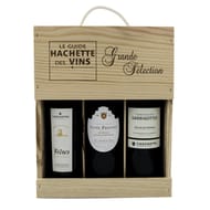 Coffret Bois 3 Bouteilles "Grande Sélection Guide Hachette" 14% Vol. 3x75 cl