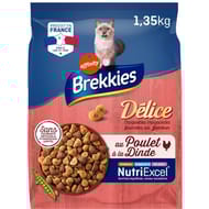Brekkies croquettes chat délice viandes 1.35kg