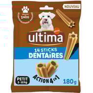 Ultima sticks dentaires pour petits chiens 180g