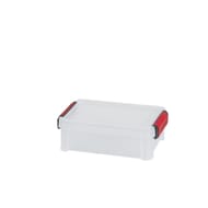 Bac de rangement transparent avec couvercle clip et store 2.5l