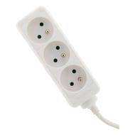 Zenitech bloc 3 prises 16A + sécurité blanc