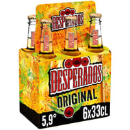 Desperados original bière aromatisée téquila 6x33cl 5.9%vol