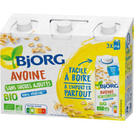 Bjorg boisson avoine sans sucres ajoutés  bio 3x25cl