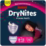 Huggies drynites sous-vetements de nuit 8-13ans  fille x13