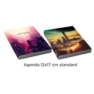 Agenda souple 12x17cm décor science fiction