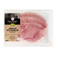 Jambon cuit bio avec couenne 3 tranches