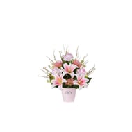 Composition haut de gamme de roses/lys/fleurs exotiques
