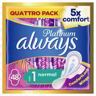 Always platinum normal taille 1 serviettes avec ailettes x48