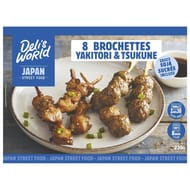 Delis World 8 brochettes yakitori & yaki tsukune 230g