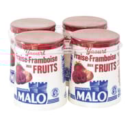 Malo yaourt aux fruits fraise framboise 4 x 125g