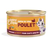 Edgard & cooper morceaux sauce chat adulte poulet 85g