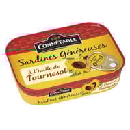 Connétable sardines généreuses huile tournesol 1/5 140g