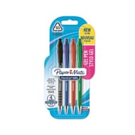 Papermate stylo flexgrip gel rétractable pointe 0.7mm assortis x4