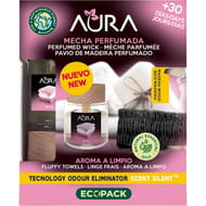 Aura mèche bois linge frais 40ml