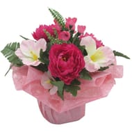 Bouquet bulle artificiel petunia - violet