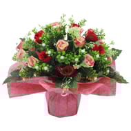 Bouquet bulle artificiel boutons x24 - rouge