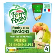 Pom'potes sans sucre ajouté pomme poire 4x90g