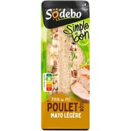 Sodebo club Simple & Bon céréales poulet rôti salade 155g