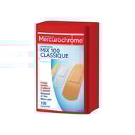 Mercurochrome pansements mix 100 classique multi-formats boîte x100