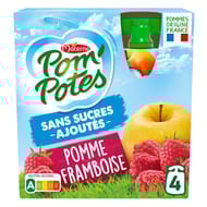 Pom'Potes compotes gourdes pomme framboise 4x90g