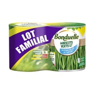 Bonduelle haricots verts extra fins rangés 4/4 2x440g lot familial