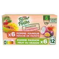 Pom'Potes compotes gourdes recettes du monde tropiques multivariétés 12x90g