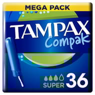 Tampax compak tampons avec applicateur super x36