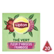 Lipton thé vert fleur d'hibiscus et framboise x20 30g