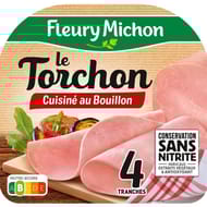 Fleury Michon jambon le torchon conservation sans nitrite 4 tranches 140g