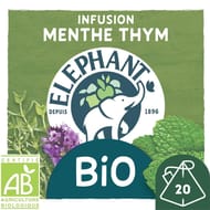 Eléphant mon infusion bio menthe thym pyramides x20 26g