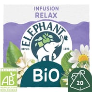 Eléphant mon infusion bio relax pyramides x20 26g