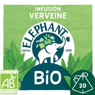 Elephant mon infusion bio verveine 20 sachets pyramides 26g