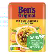 Ben's original riz micro ondable aux legumes du soleil 2 mn 220g
