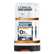 Men expert gel douche crème magnesium defense peau sensible 2 x 300 ml