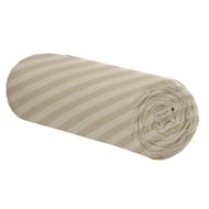 Drap housse microfibre frappée 90x190 cm rayure vert ou beige
