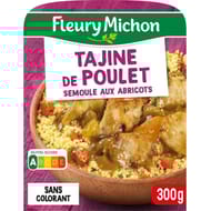Fleury michon tajine de poulet, abricots & semoule 300g
