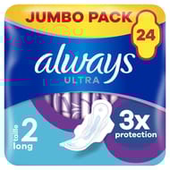 Always ultra serviettes jour long taille 2 ailettes x24