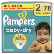 Pampers baby dry couches big pack t2 x 78