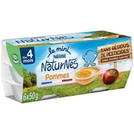 Naturnes mini fruits pommes dès 6 mois 6x50g