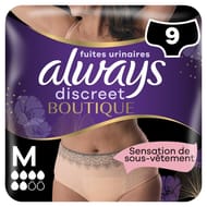 Always discreet incontinence sous-vetements boutique m x9