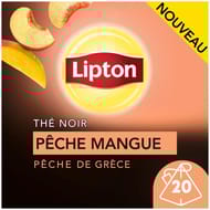Lipton thé noir pêche de grèce et mangue x20sachets -34g