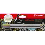 Blister 2 feutres de dessin stabilo pen 68 métallic or et argent