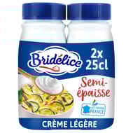 Bridélice crème légère semi-épaisse uht 18% MG bouteille 2 x 25 cl